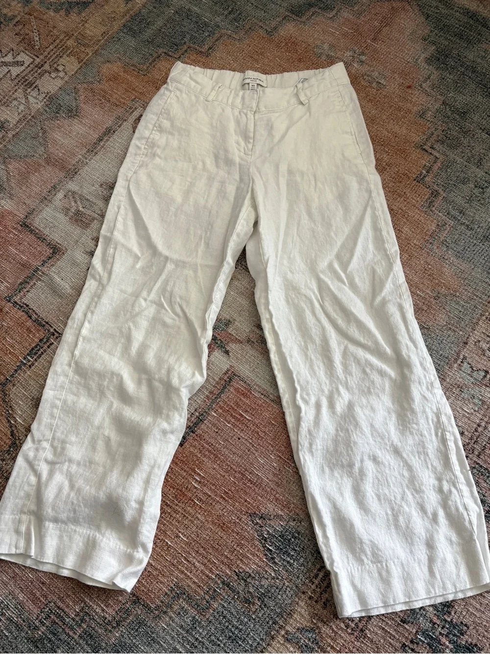 Banana Republic Linen Pants XS Petite The Everyday Wide Leg